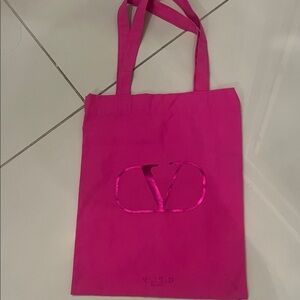 Valentino Garavani Hot Pink Logo Tote